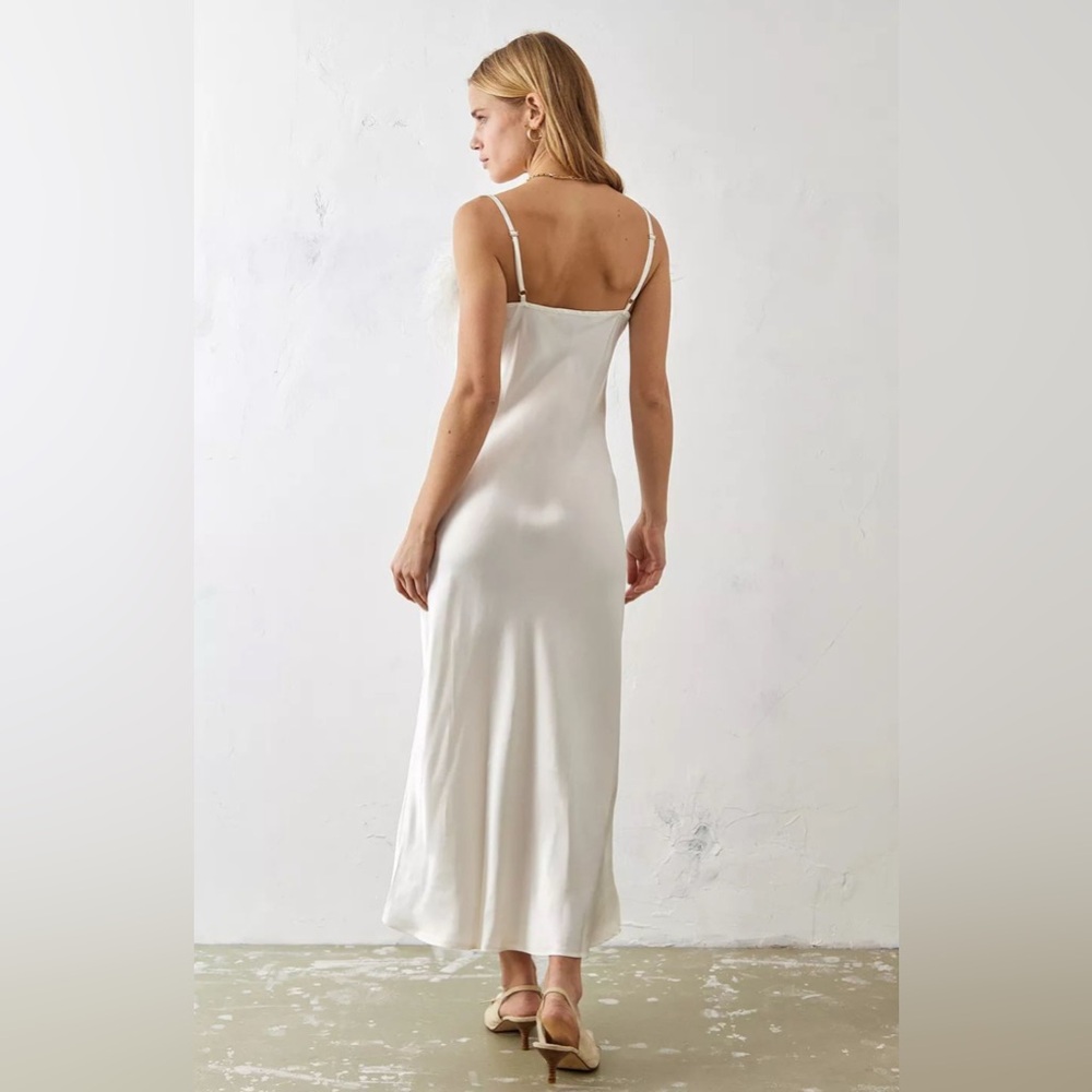 SLEEPER Boheme Slip Dress with Feathers NEW - Picture 2 of 16